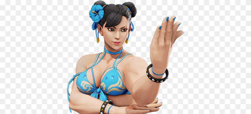 Vacation Https I Imgur Comuve8mz4 Chun Li Sfv Render, Woman, Swimwear, Person, Hand Free Png Download