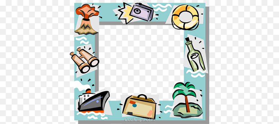 Vacation Themed Frame Royalty Vector Clip Art Illustration Free Png