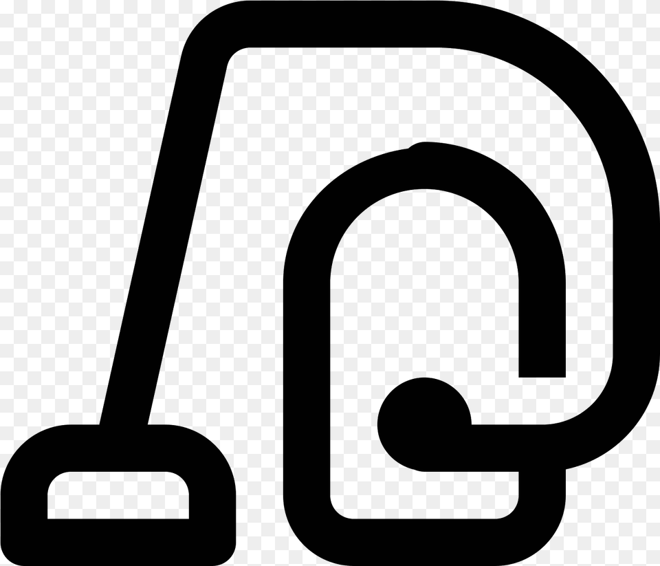 Vacuum Cleaner Icon, Gray Png