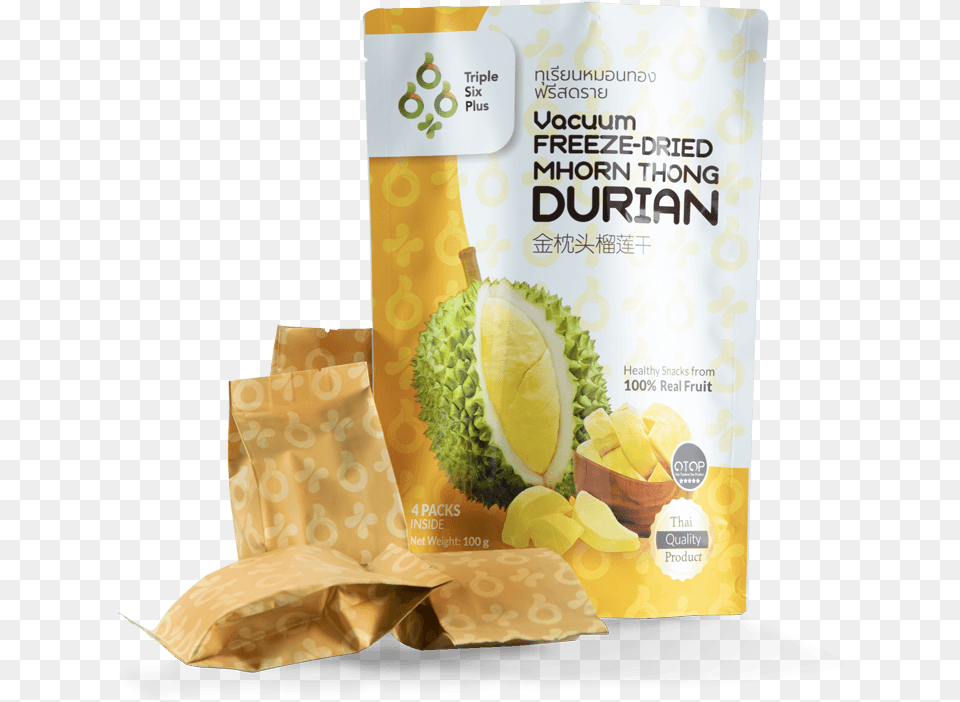 Vacuum Freeze Dried Durian Triple Six Plus, Food, Fruit, Plant, Produce Png