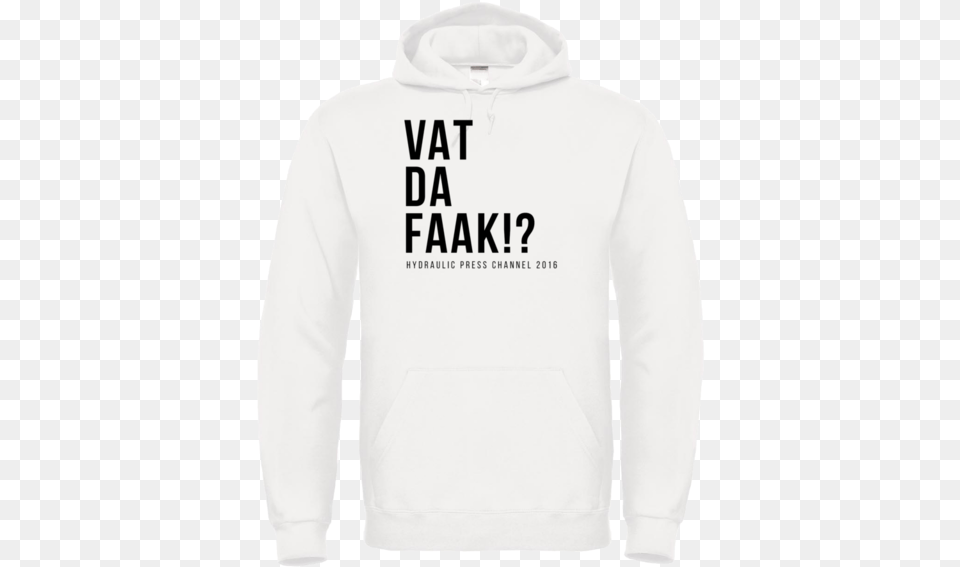 Vad Da Faak Black Hoodie With Text, Clothing, Hood, Knitwear, Sweater Png