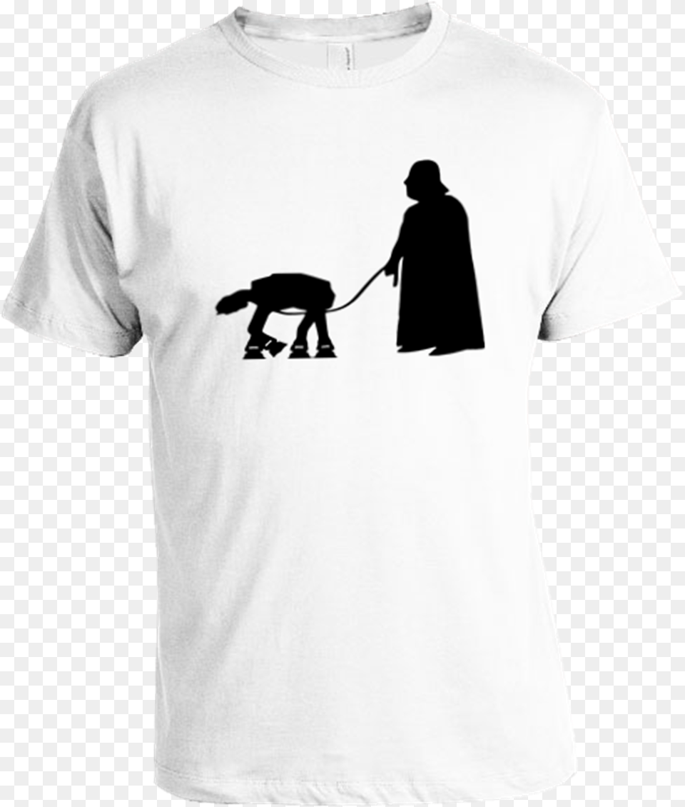 Vader Walking Atat T Shirt Darth Vader Silhouette, Clothing, T-shirt, Adult, Female Free Png Download
