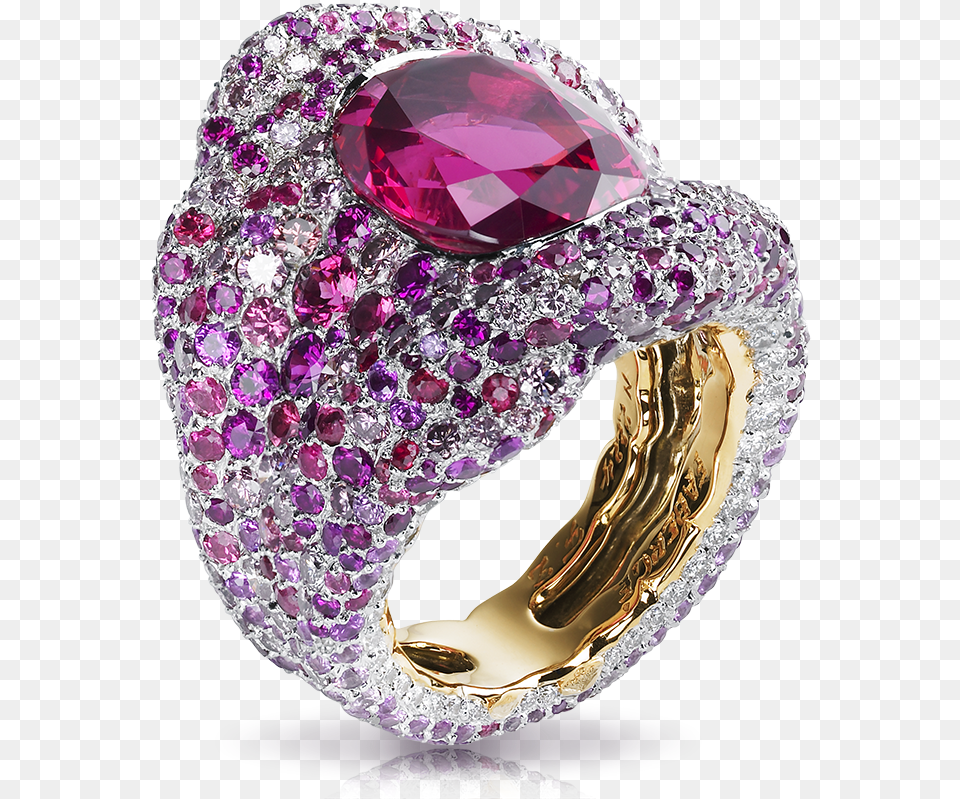 Vagabonde Drape Rose Ring Features 728 Stones Including, Accessories, Gemstone, Jewelry, Ornament Free Transparent Png