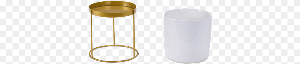 Vagga Gold Pots And Planter Coffee Table, Cylinder, Cup, Furniture Free Png Download