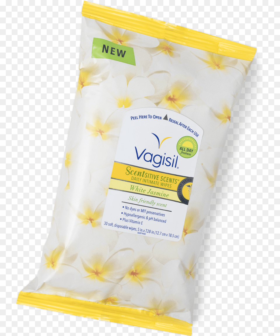 Vagisil Scentsitive Scents White Jasmine Daily Intimate Natracare Organic Cotton Intimate Wipes, Food Png Image