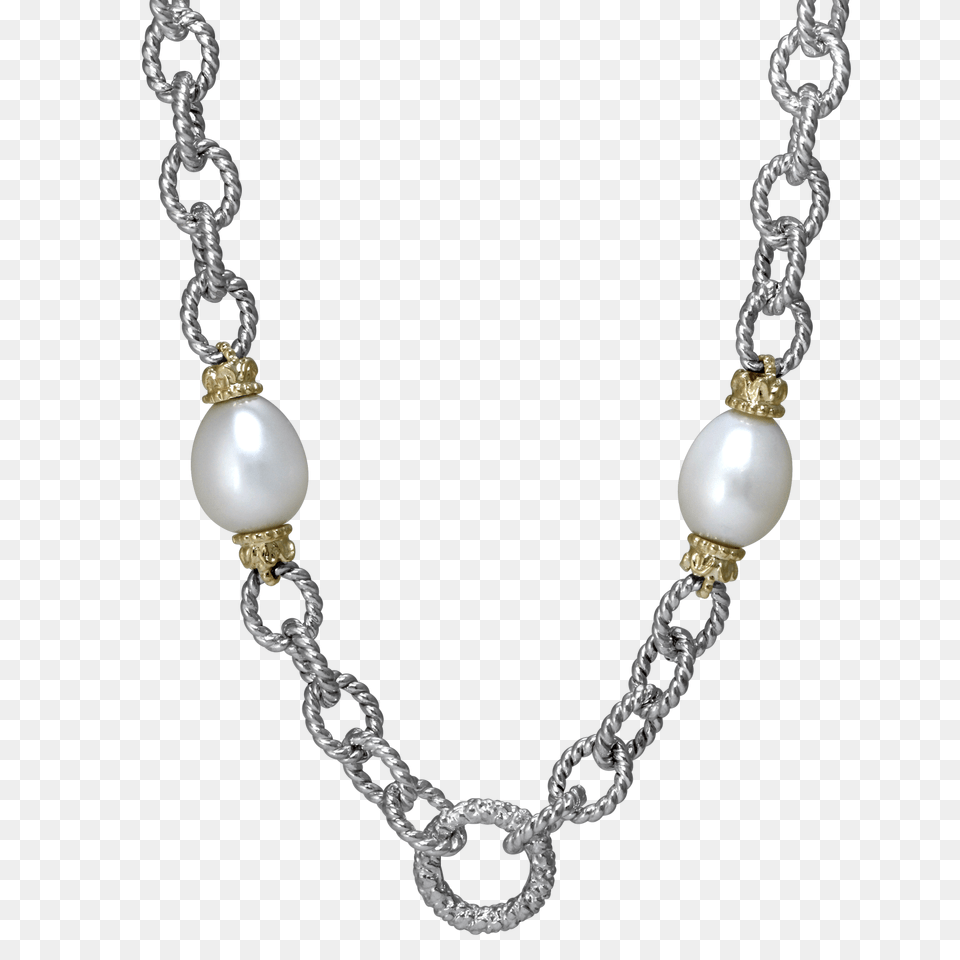 Vahan Sterling Silver And Yellow Cultured Pearl Circle Chain, Accessories, Jewelry, Necklace Free Png Download