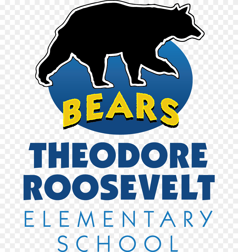 Val Love Roosevelt Elementary Logo Theodore Roosevelt, Animal, Bear, Mammal, Wildlife Free Transparent Png