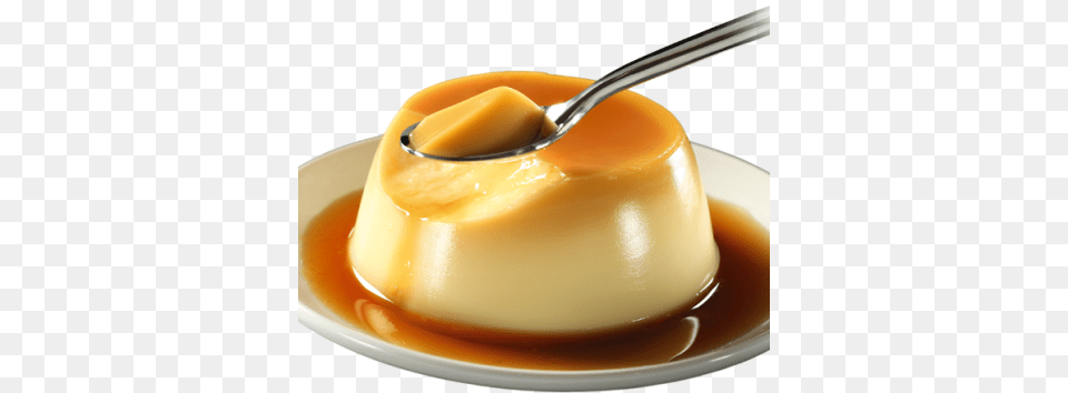 Vale Datos Flan, Custard, Cutlery, Food, Caramel Free Transparent Png