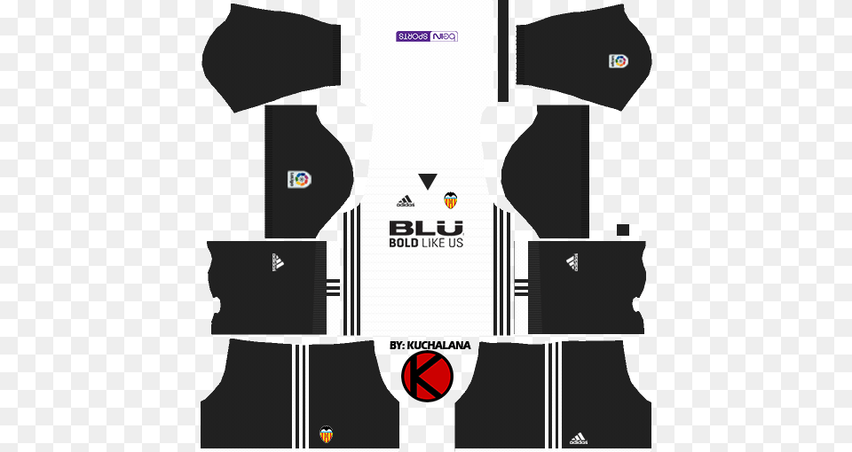 Valencia Cf Kits Dream League Soccer Kit Italy Clothing, Lifejacket, Vest, Accessories Free Png Download