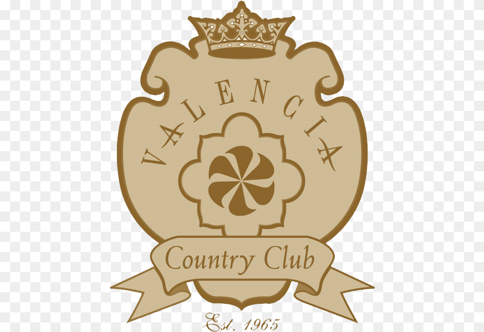 Valencia Country Club Logo, Badge, Symbol, Person Png Image