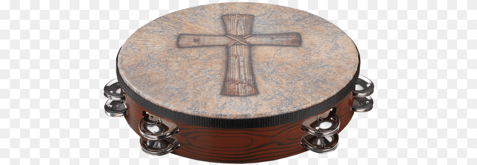 Valencia Tambourine Gospel Church Tambourine Image Pandero Formato, Drum, Musical Instrument, Percussion, Cross Free Png Download