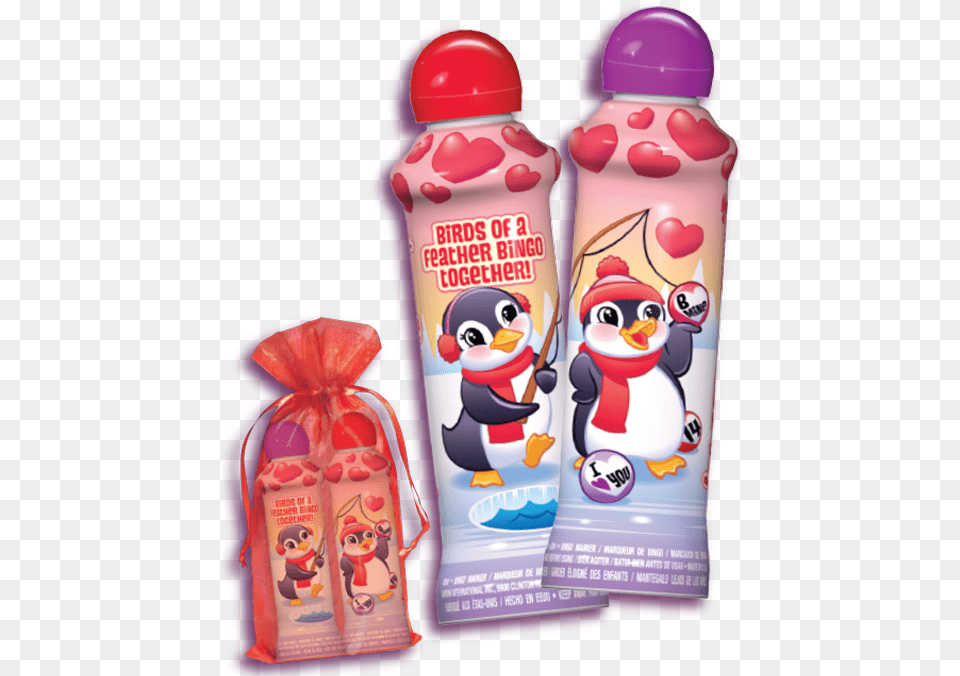 Valentine 2019 Ink Penguins Plastic Bottle Free Png