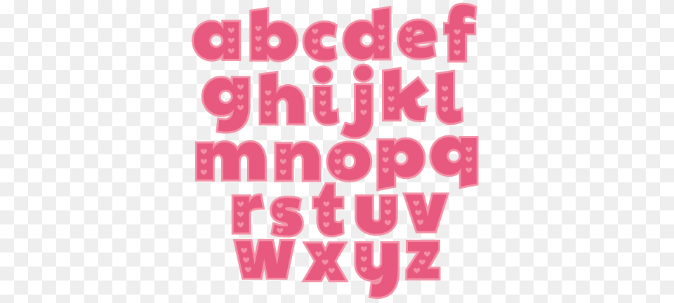 Valentine Alphabet Scrapbook Cuts Svg Cutting Files Pink Small Alphabet Letters, Text, Dynamite, Weapon Free Transparent Png