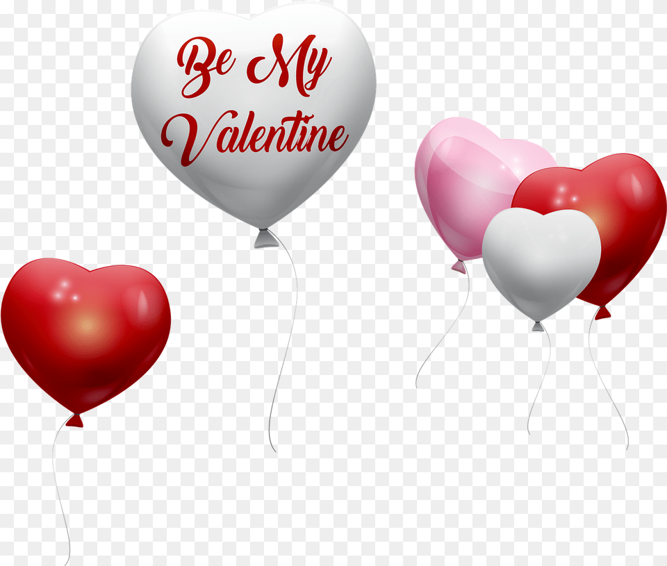 Valentine Balloons Heart Image On Pixabay Red Pink White Heart Balloons, Balloon Free Transparent Png