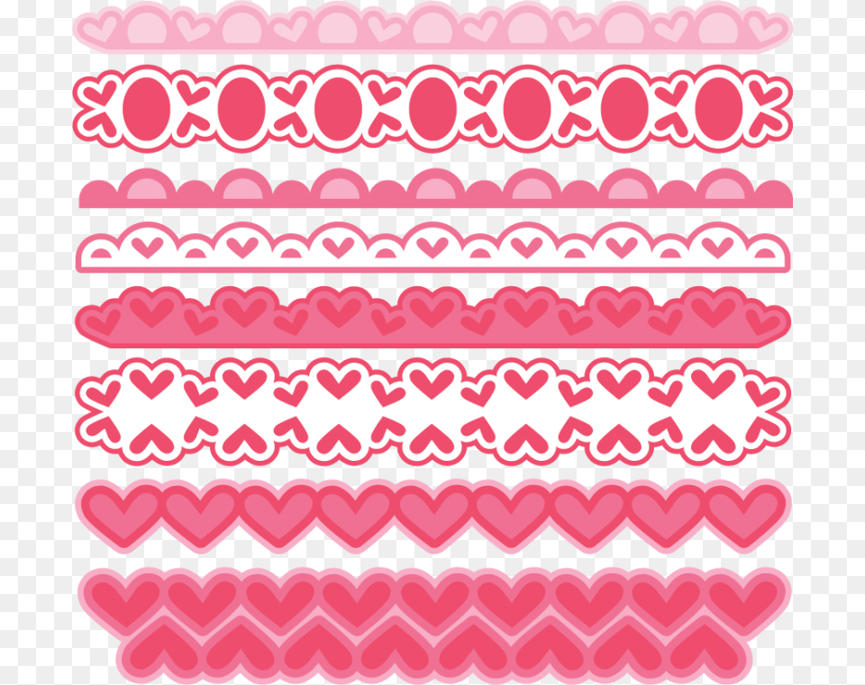 Valentine Borders Miss Kate Cuttables, Pattern Free Png
