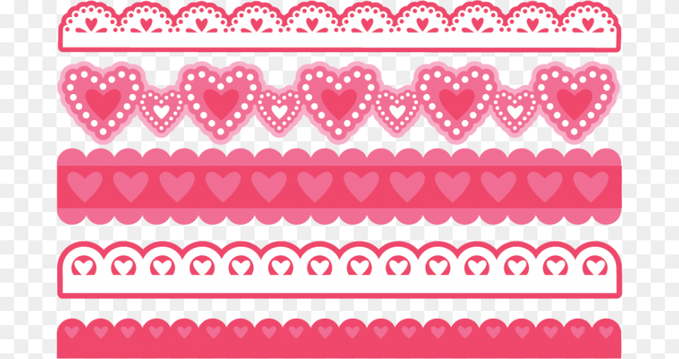Valentine Borders Svg Bundle For Scrapbooking Cardmaking Scrapbooking, Lace, Pattern, Food, Sweets Free Png