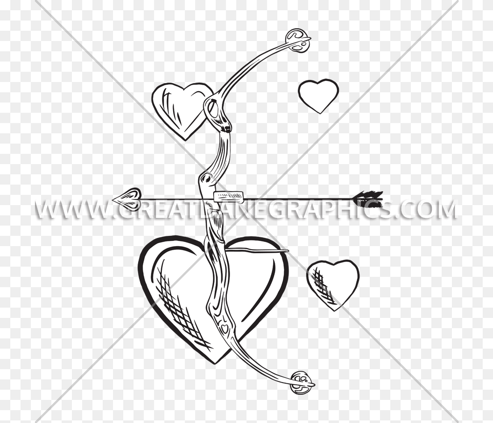 Valentine Bow Amp Arrow Printed T Shirt, Flower, Plant Free Png Download