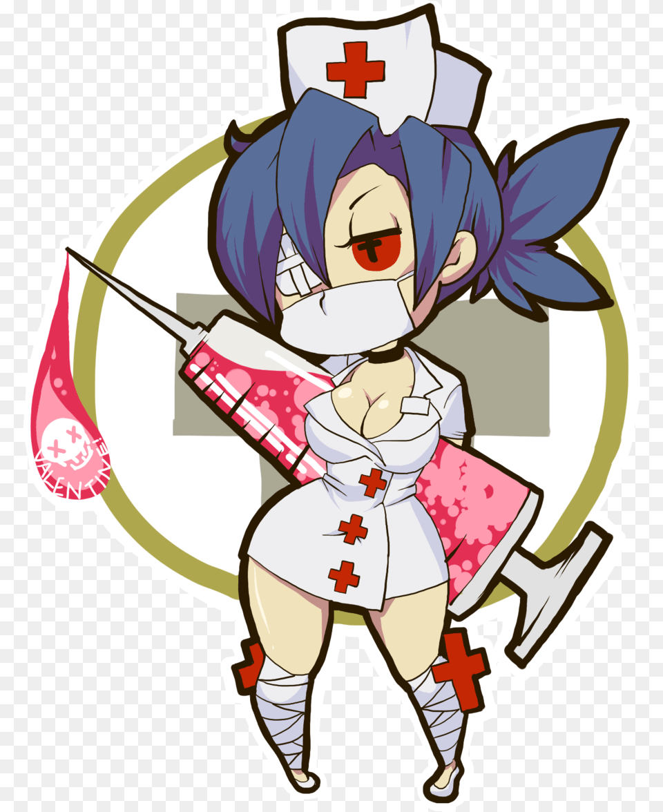 Valentine By Eracadenza Skull Girls Skullgirls Valentine Chibi, Book, Comics, Publication, Baby Png