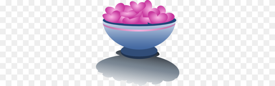 Valentine Candy Clip Art, Bowl, Flower, Petal, Plant Free Png