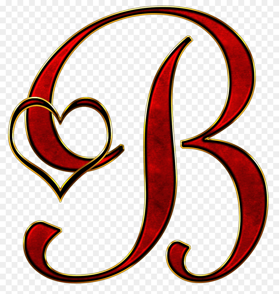 Valentine Capital Letter B, Calligraphy, Handwriting, Text, Symbol Free Transparent Png