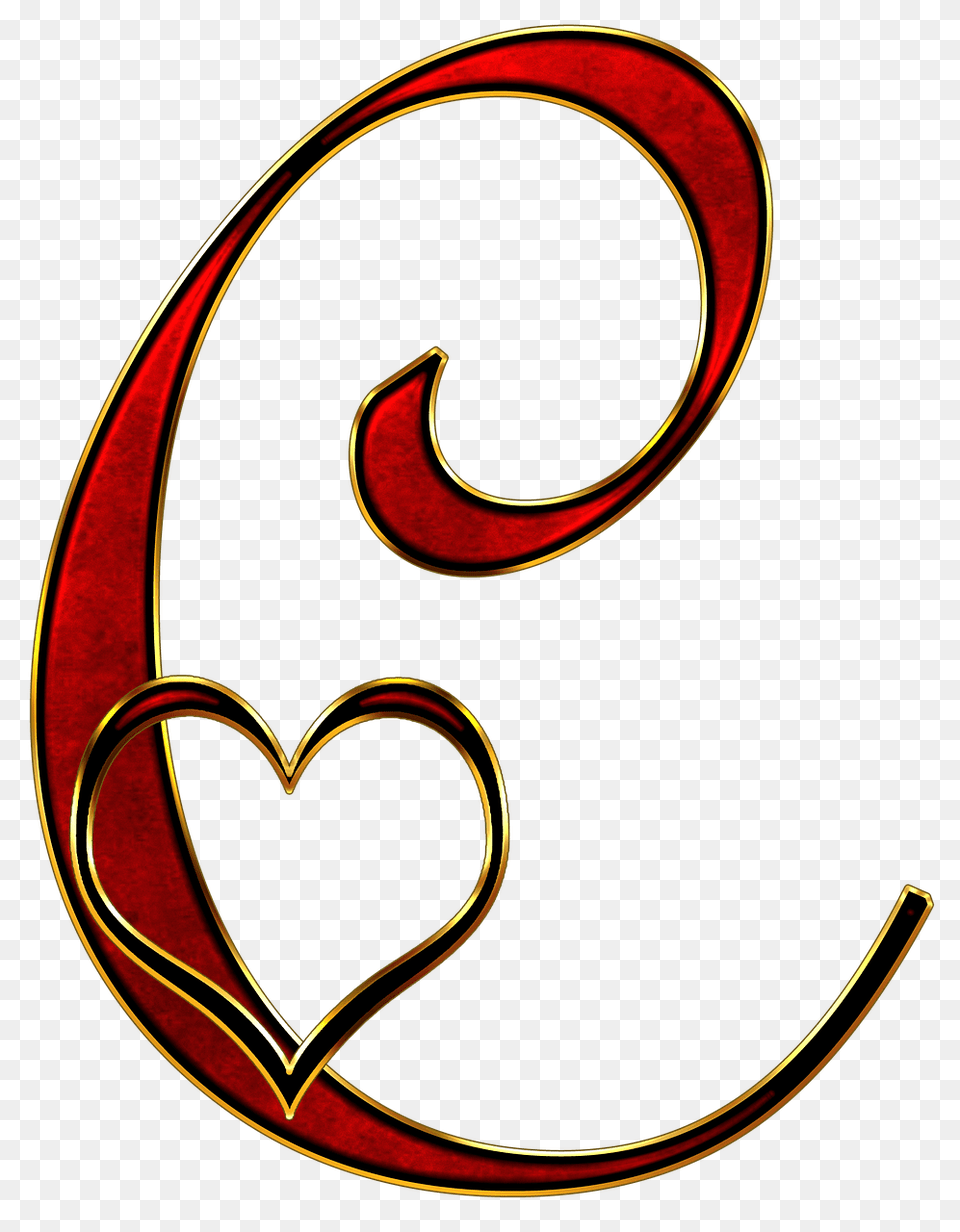 Valentine Capital Letter C, Symbol, Text Png Image