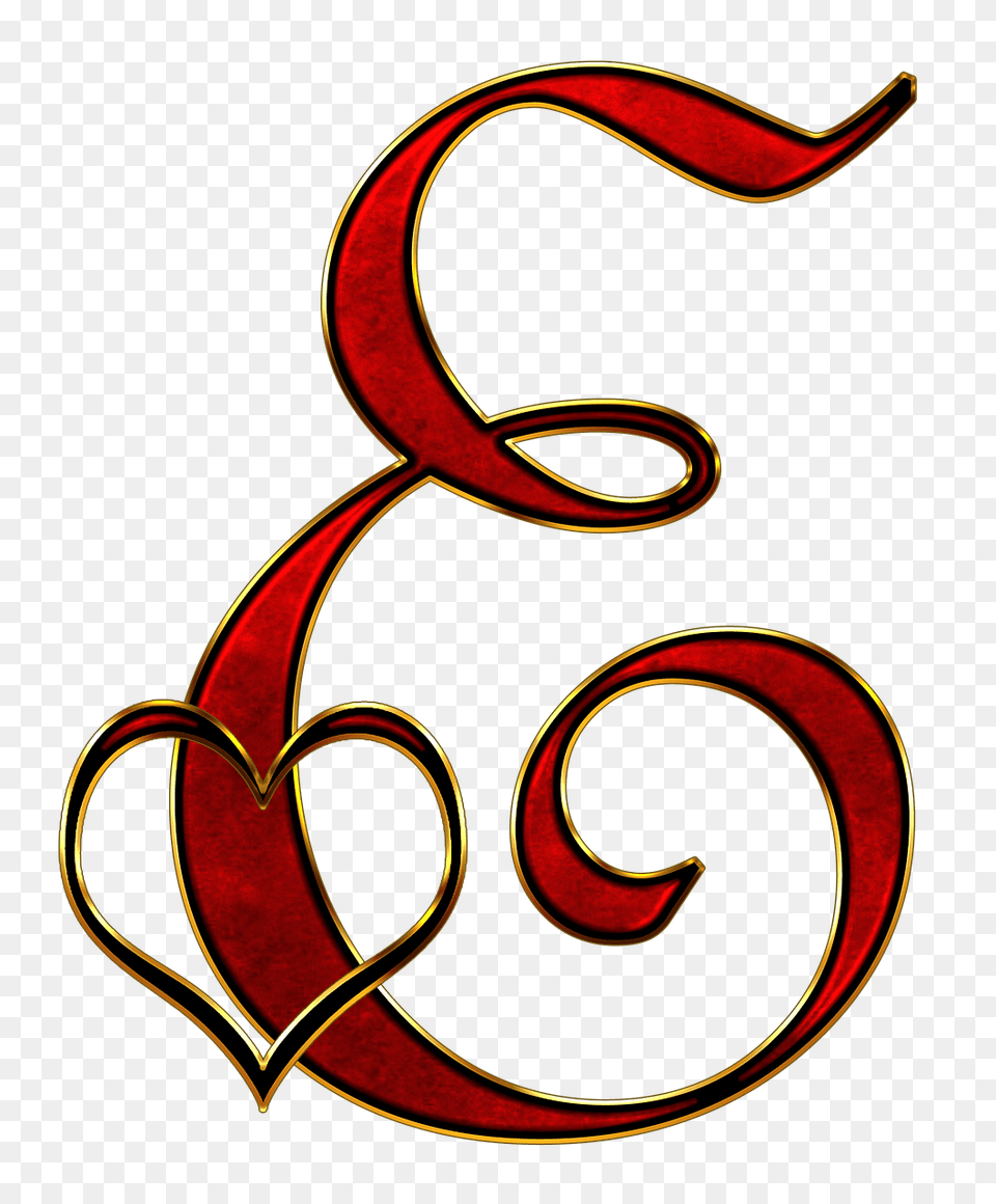 Valentine Capital Letter E, Alphabet, Ampersand, Symbol, Text Free Transparent Png