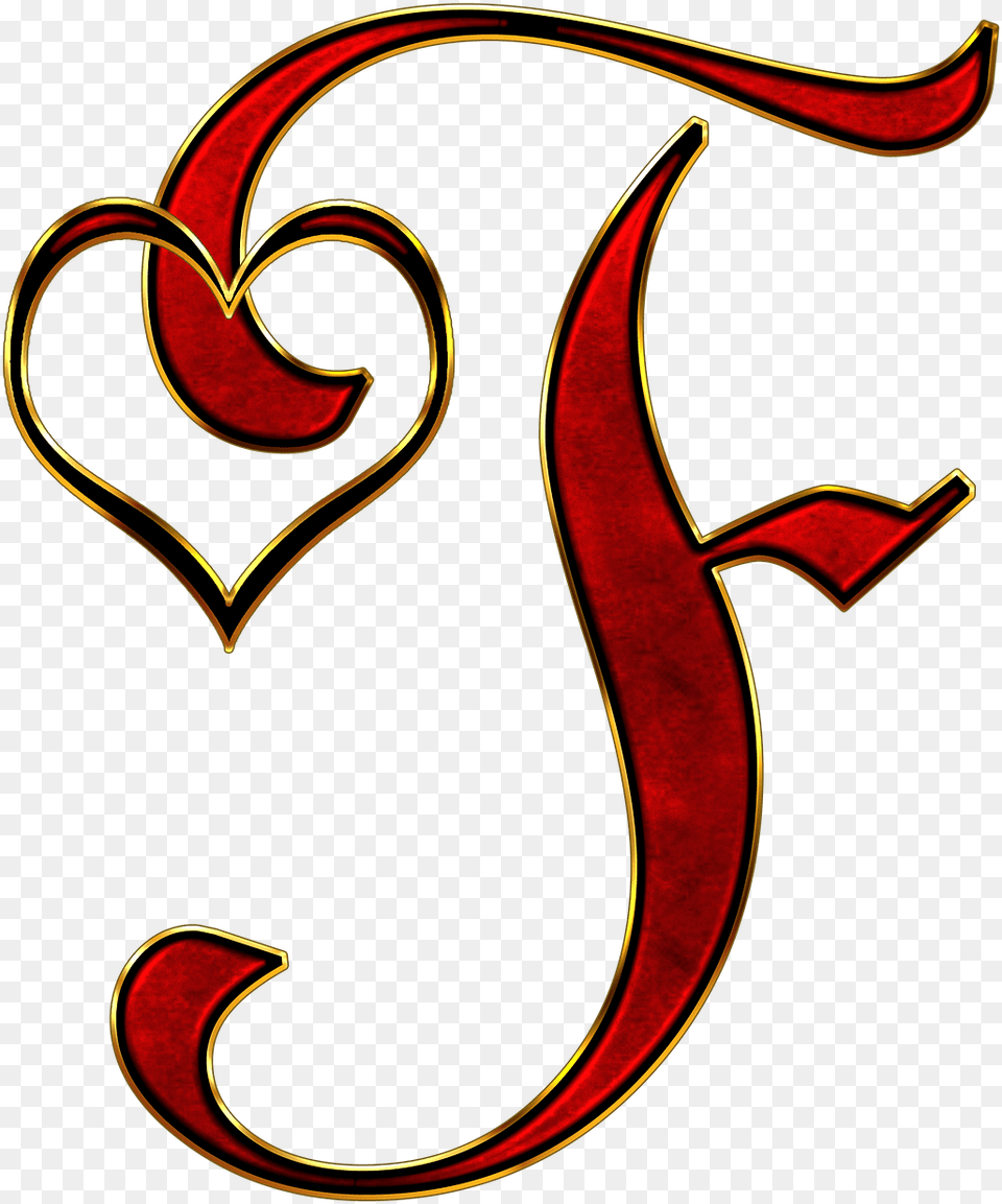 Valentine Capital Letter F Letter F In Heart, Text, Symbol, Calligraphy, Handwriting Png