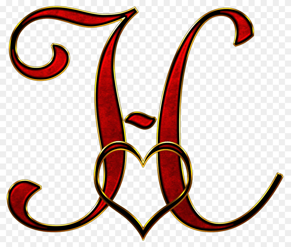 Valentine Capital Letter H, Calligraphy, Handwriting, Text, Smoke Pipe Png Image