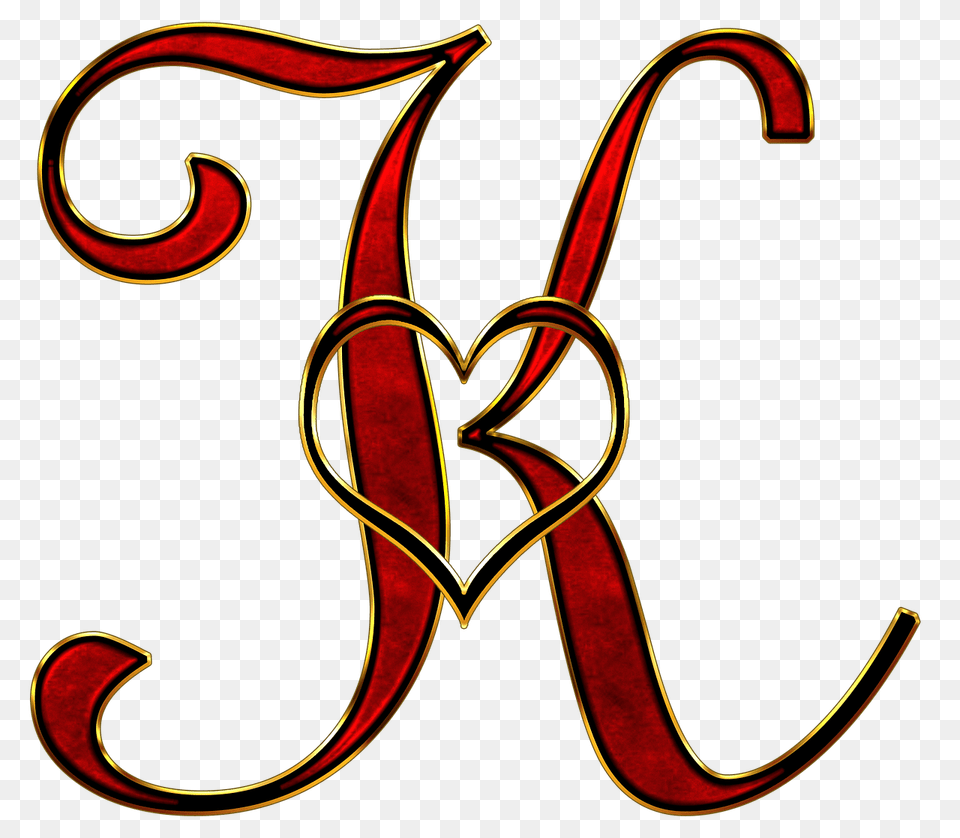 Valentine Capital Letter K Transparent, Calligraphy, Handwriting, Text, Smoke Pipe Png Image