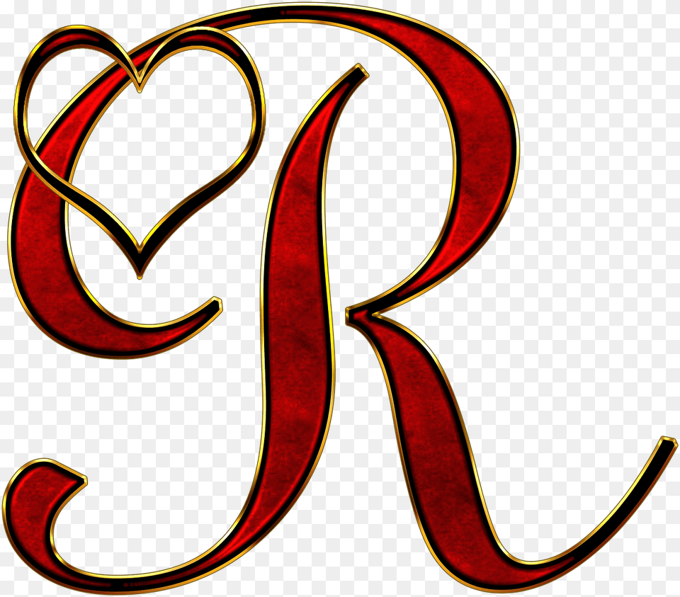 Valentine Capital Letter R Transparent Stickpng, Calligraphy, Handwriting, Text, Alphabet Png