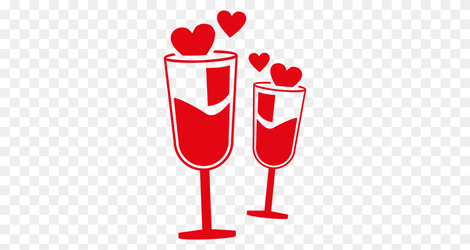 Valentine Chamaign Glasses, Alcohol, Beverage, Glass, Liquor Png Image