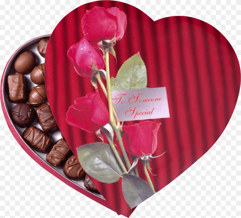 Valentine Chocolate Box Heart Shaped Chocolate Box Flower, Plant, Rose, Food Free Transparent Png