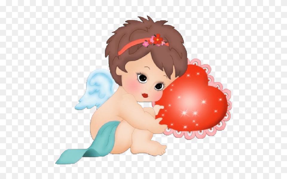 Valentine Clipart Baby Angels, Person, Face, Head, Balloon Png Image