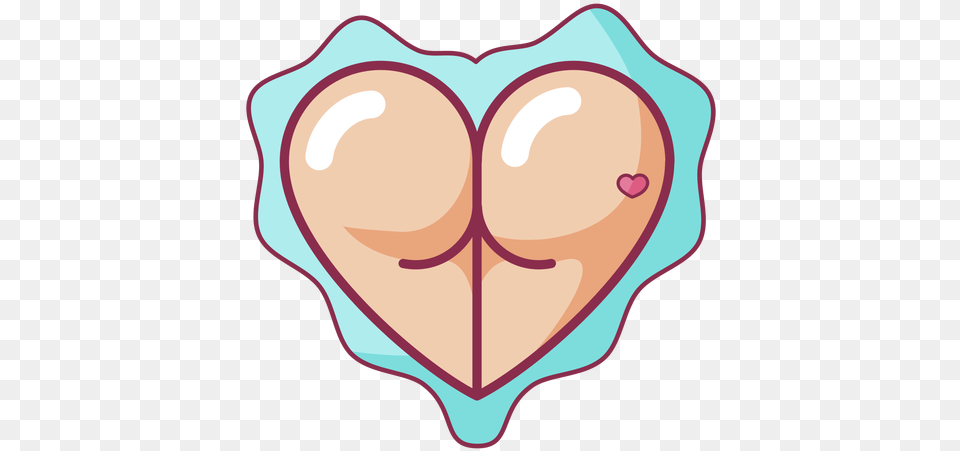Valentine Cute Heart Shape Butt Bunda Em Forma De Png Image