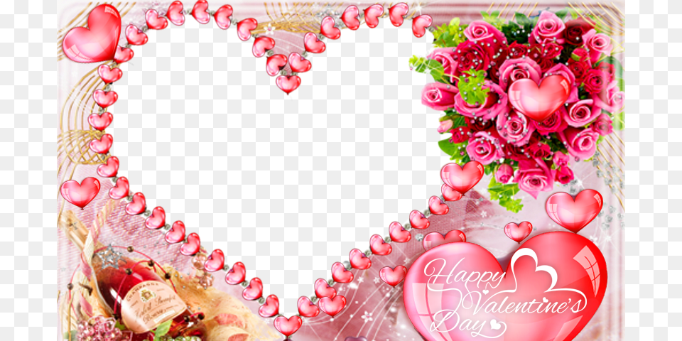 Valentine Day Frame, Birthday Cake, Food, Dessert, Cream Free Png Download