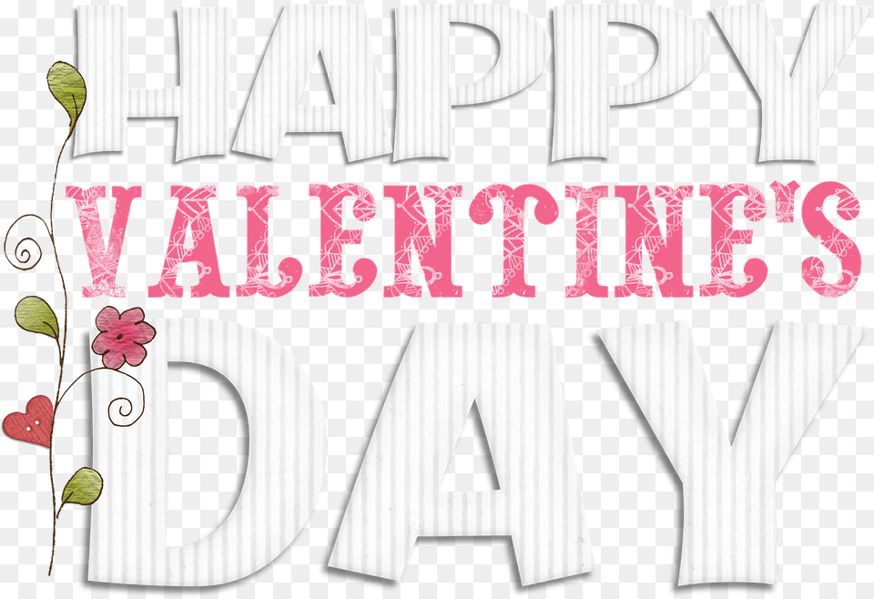 Valentine Day Happy Valentine S Day Message Pink Illustration, Text, Publication Free Transparent Png