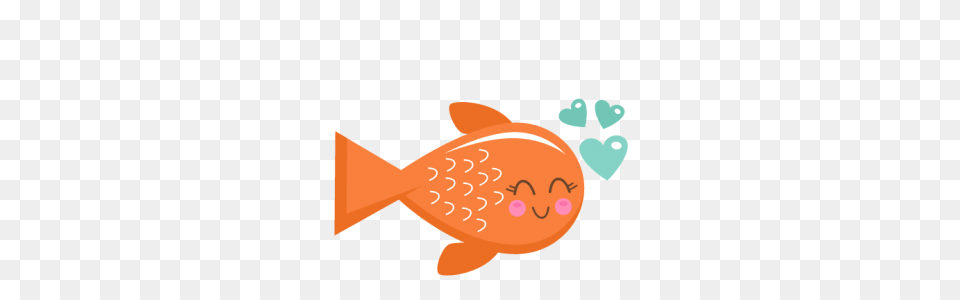 Valentine Fish Scrapbook Cute Clipart, Animal, Sea Life, Goldfish Png Image