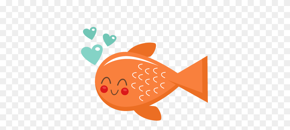 Valentine Fish Scrapbook Cute Clipart, Animal, Sea Life, Shark, Goldfish Free Png