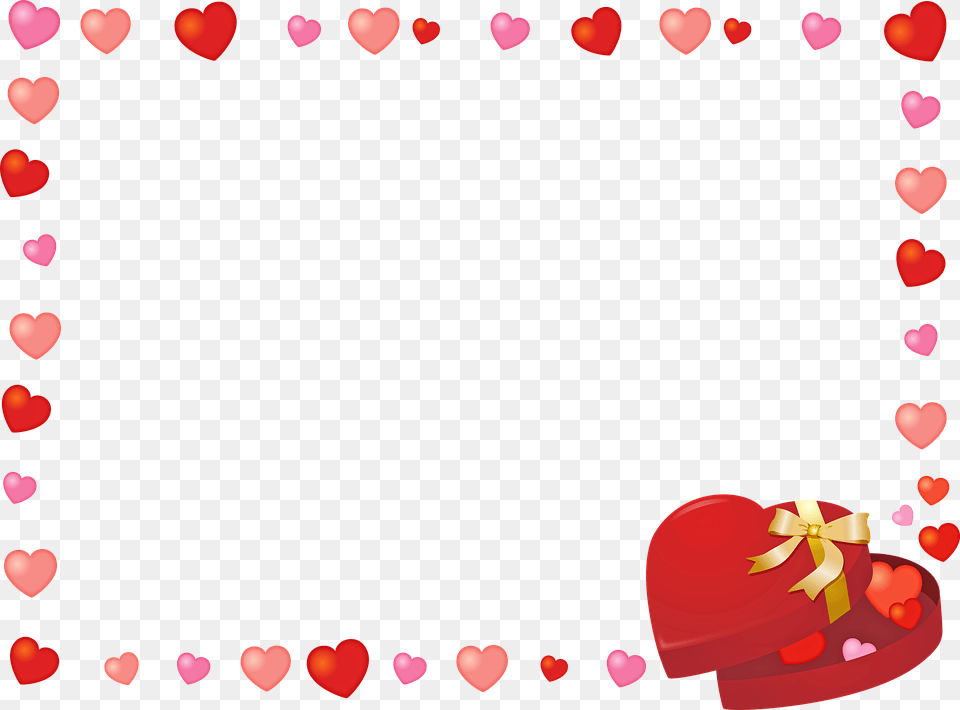 Valentine Frame Clip Art Hearts Candy Chocolate Marco San Valentin, Flower, Petal, Plant, Heart Free Png Download