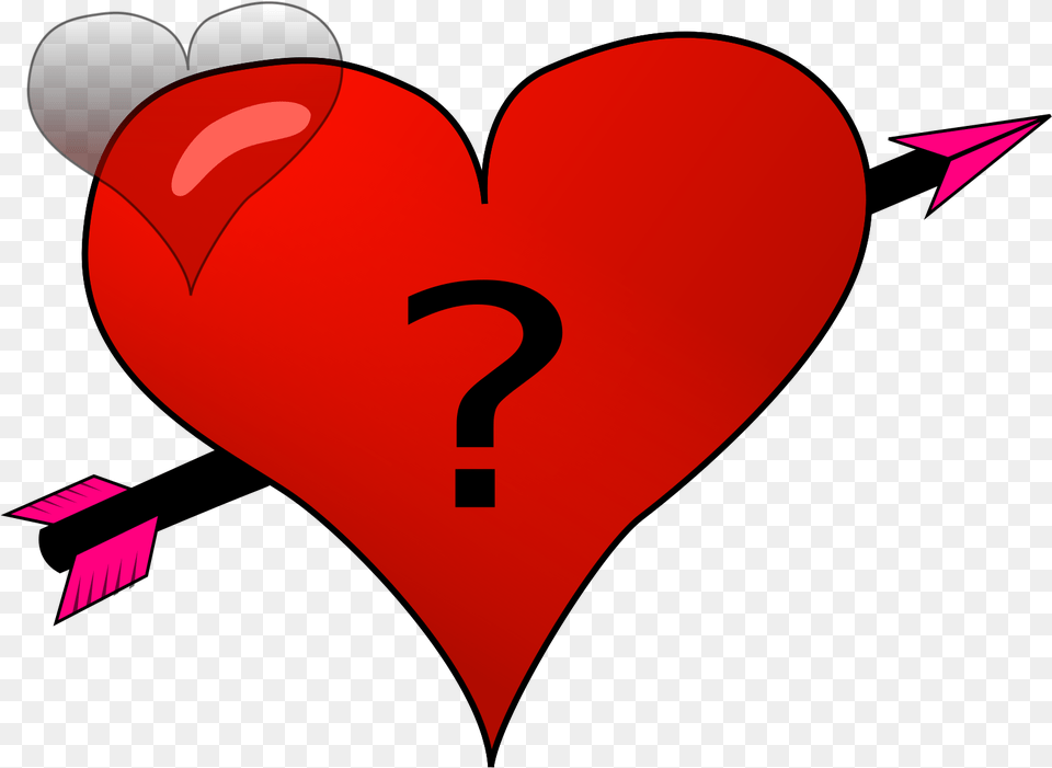 Valentine Heart Arrow With Question Mark Svg Vector Question Mark For Love Free Transparent Png