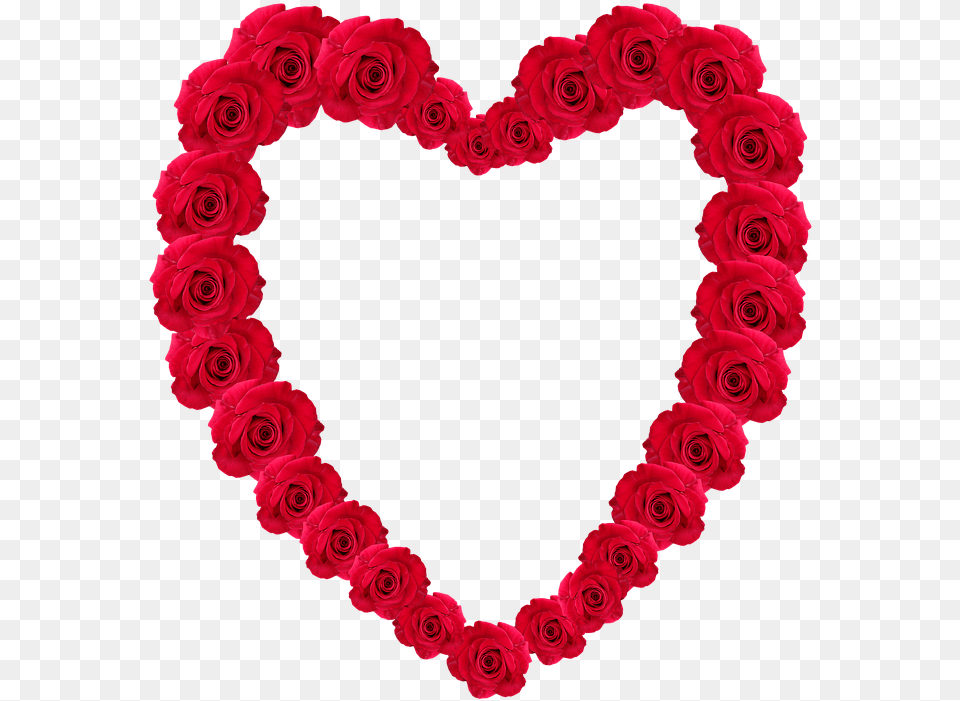 Valentine Heart Flowers Image On Pixabay Romantico Corazn De Flores, Flower, Plant, Rose Free Png