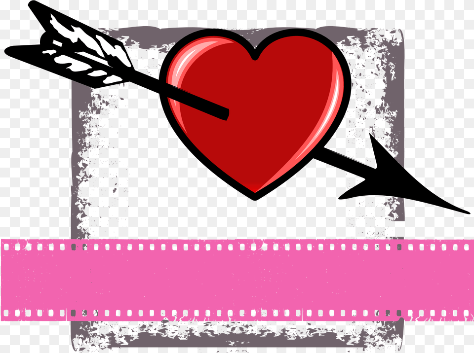 Valentine Heart With Arrow Pierced Through Flechas De San Valentin Png Image