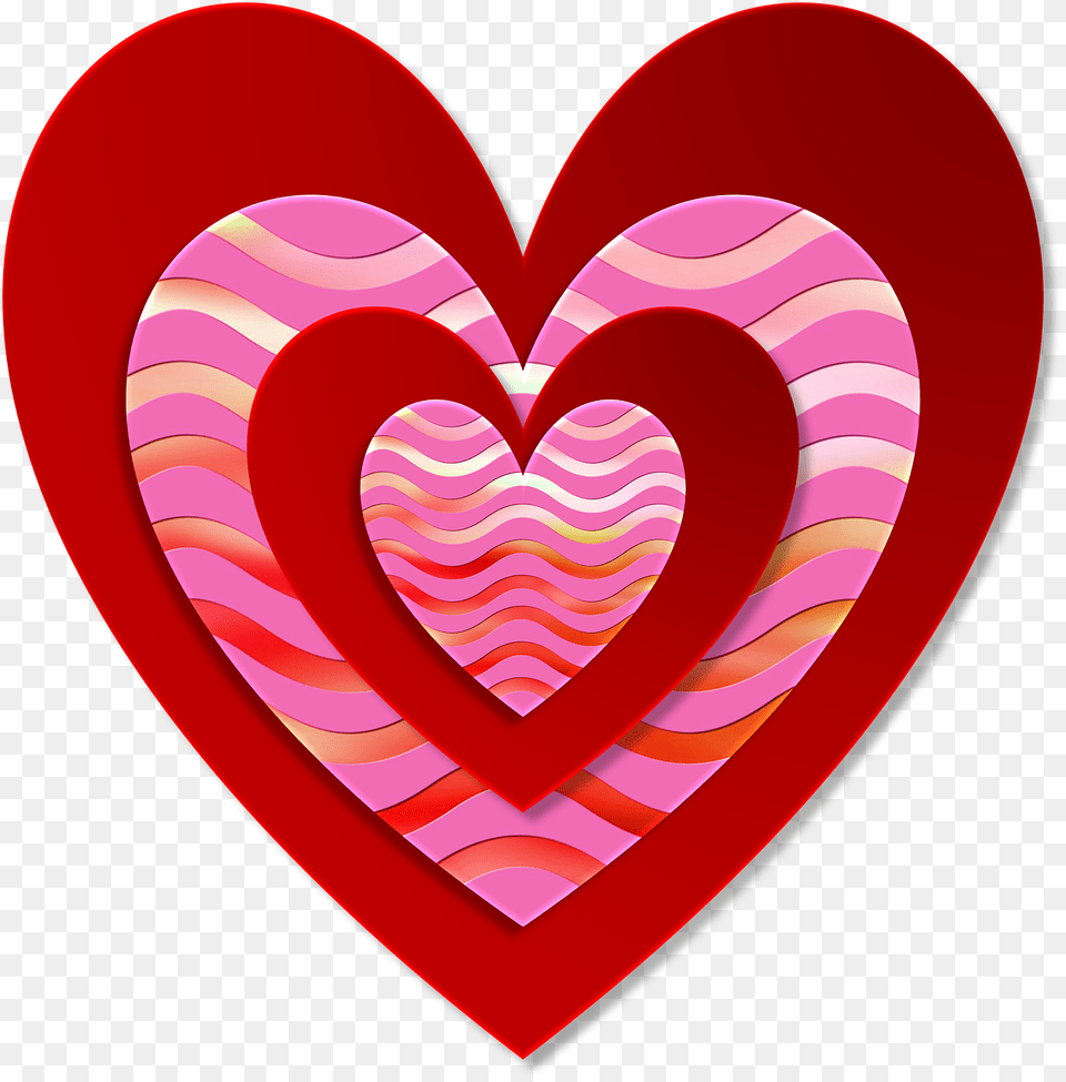 Valentine Love Heart Photo Red And Pink Heart, Food, Sweets Png