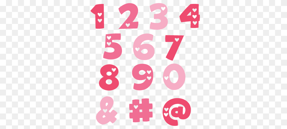 Valentine Numbers Valentine Alphabet Cuts Free, Number, Symbol, Text Png Image