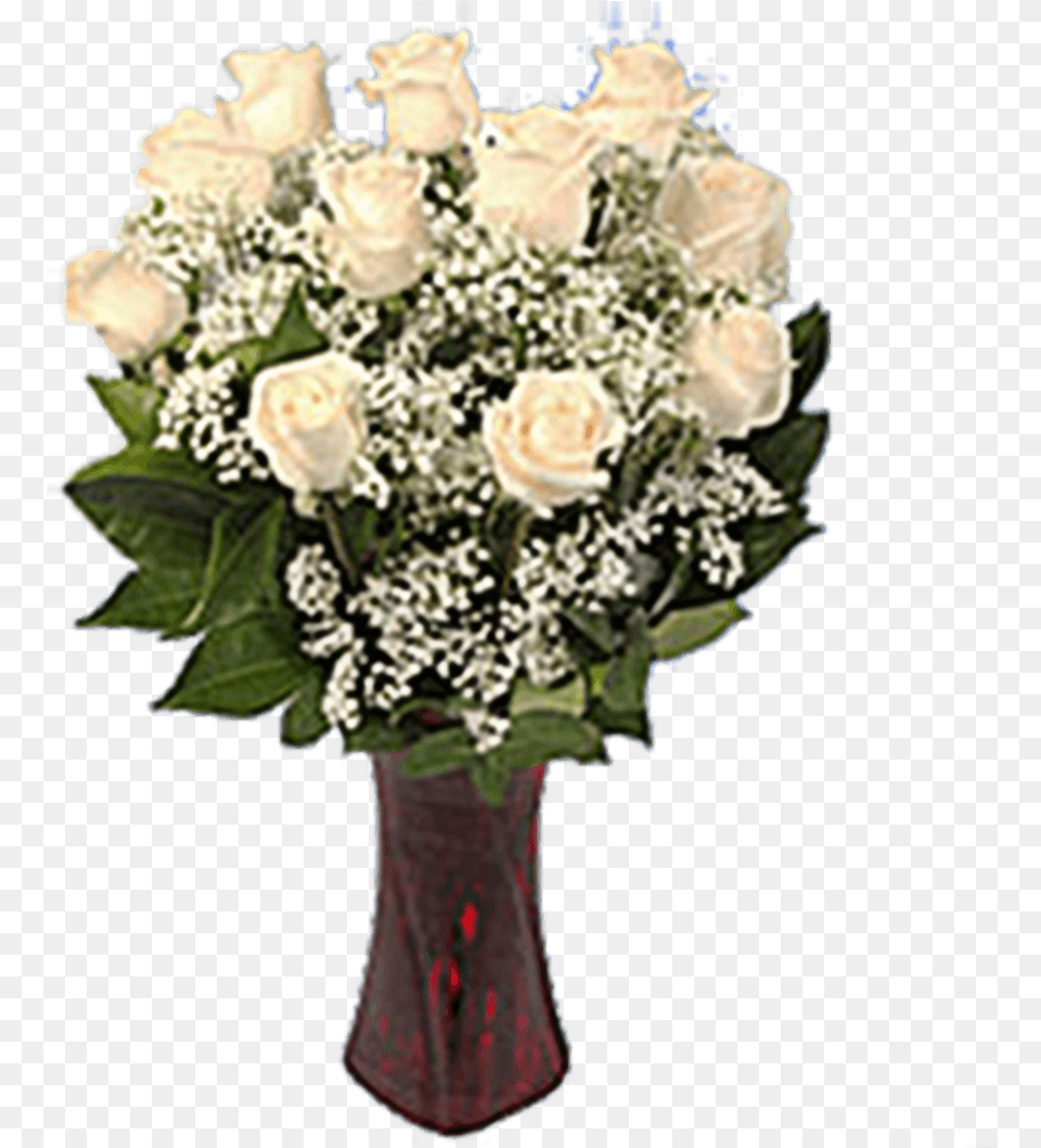 Valentine S Day Bouquet Sweetest Day 12 Whitecream Garden Roses, Rose, Flower, Flower Arrangement, Flower Bouquet Free Png
