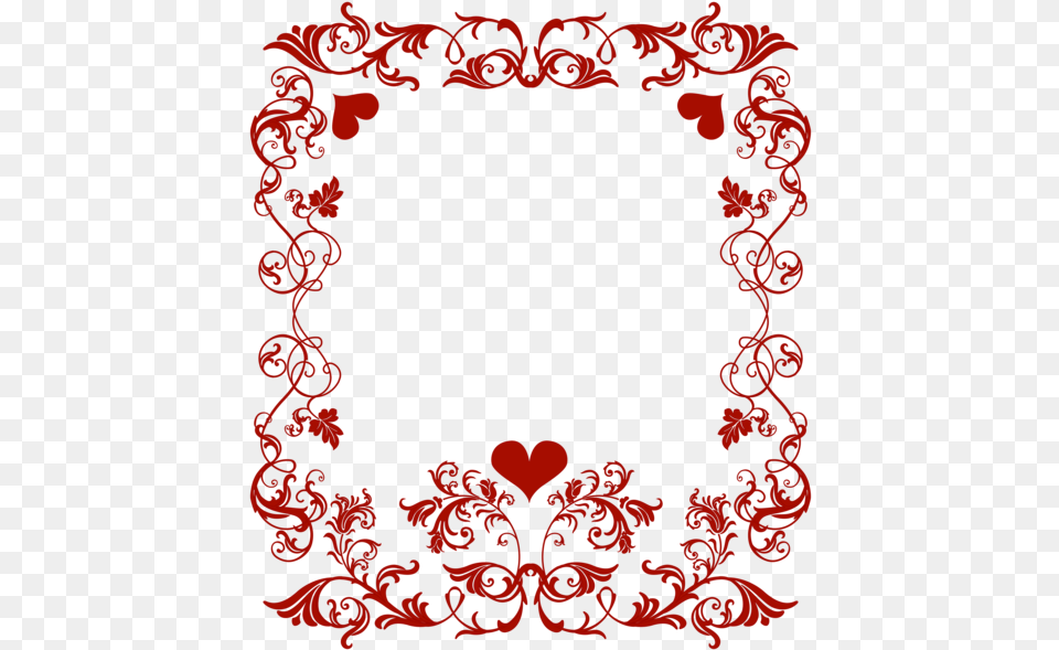 Valentine S Day Decorative Valentines Day Border Clip Art, Floral Design, Graphics, Pattern, Home Decor Free Png Download