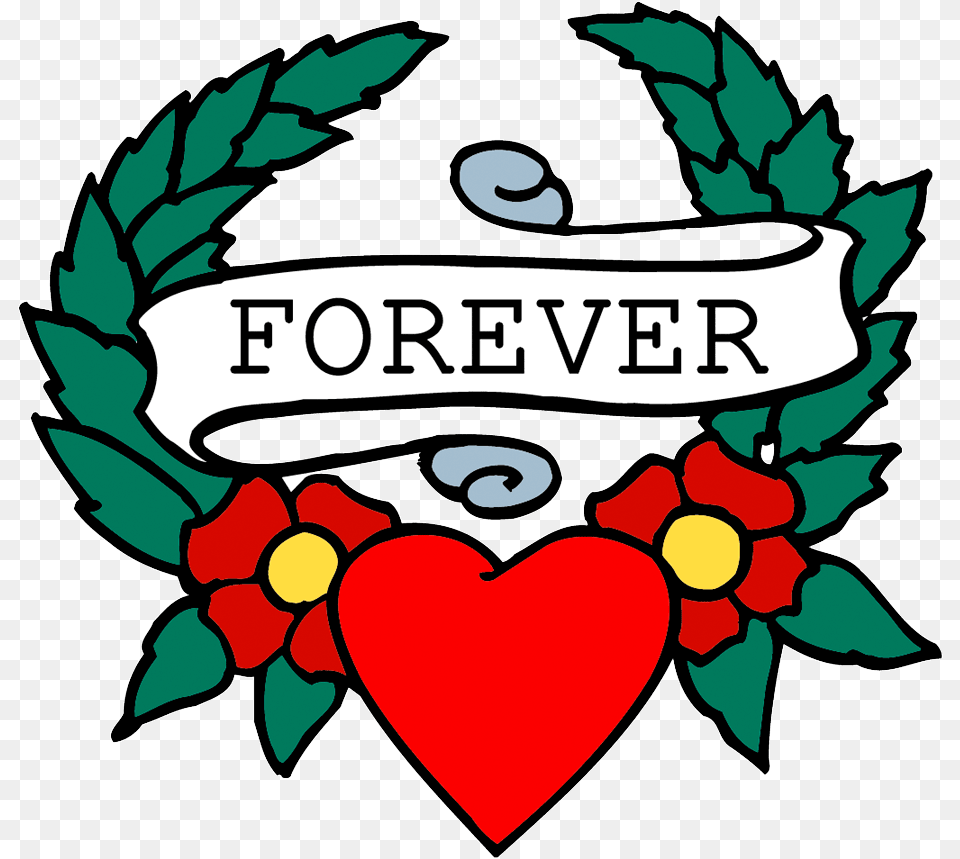 Valentine S Day Forever Clipart, Emblem, Leaf, Plant, Symbol Png Image