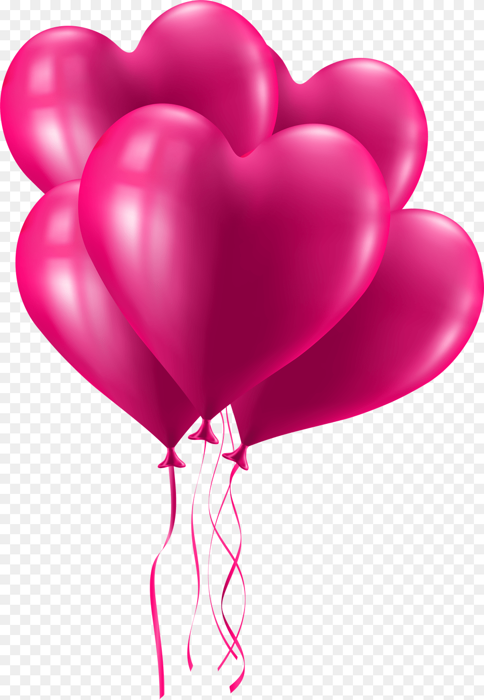 Valentine S Day Pink Heart Balloons Clip Art Imageu200b Transparent Pink Balloons Free Png