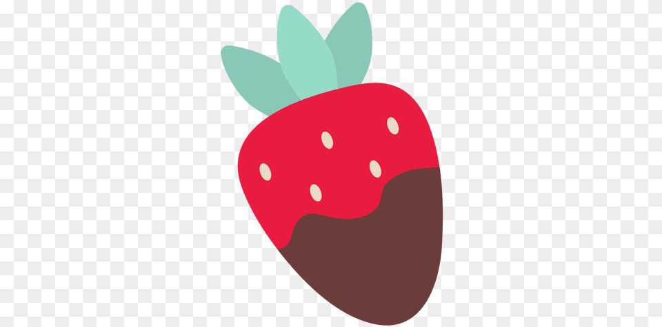 Valentine Strawberry Chocolate Flat Fresh, Berry, Food, Fruit, Plant Png