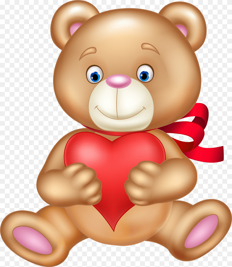 Valentine Teddy With Heart Transparent I Beautiful Happy Teddy Day, Cucumber, Food, Plant, Produce Free Png